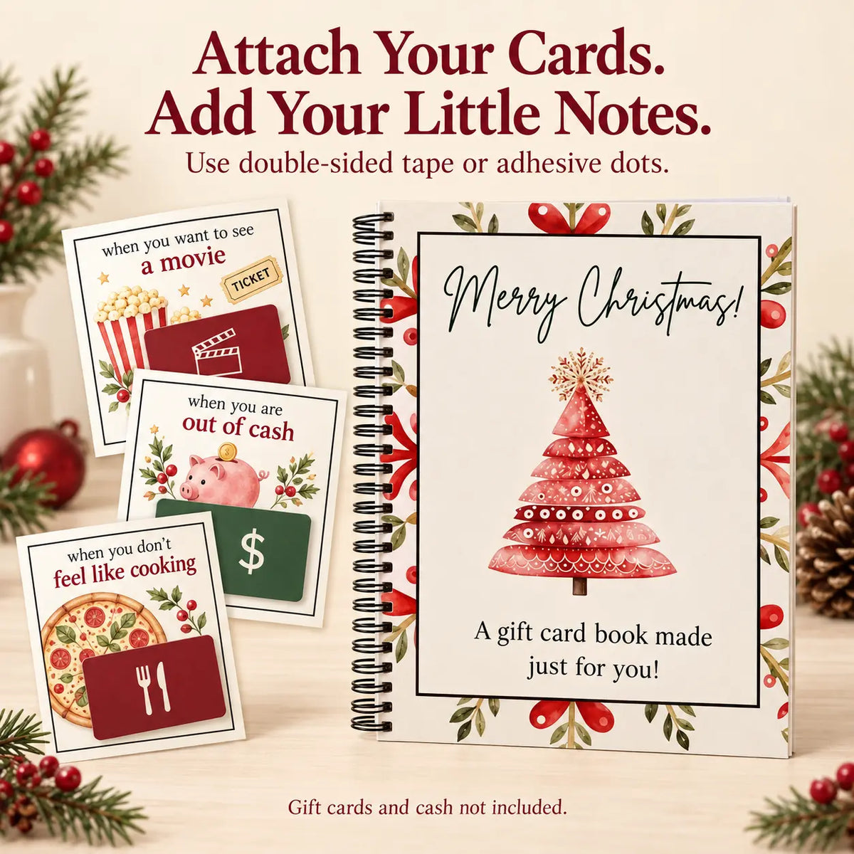 Bluvea™ Christmas Gift Card Book