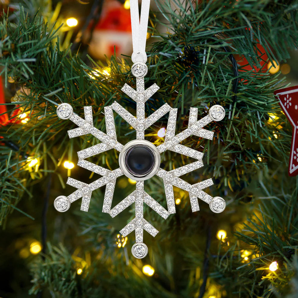 Personalized Snowflake Photo Ornament